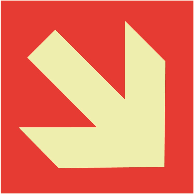 Efterlysande brandskylt: Pil