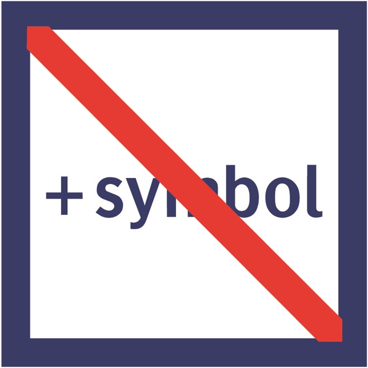 rött snedstreck för olämplig aktivitet