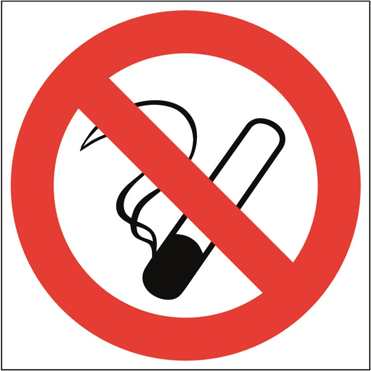 Golvdekal: Rökning förbjuden.