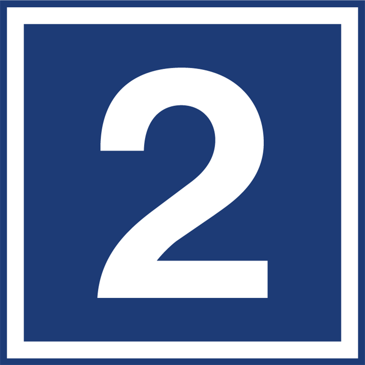 husnummerskylt med 1 siffra