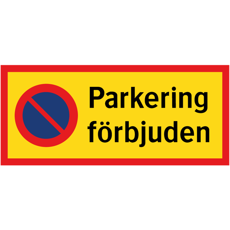 miniatyrtavla parkering förbjuden