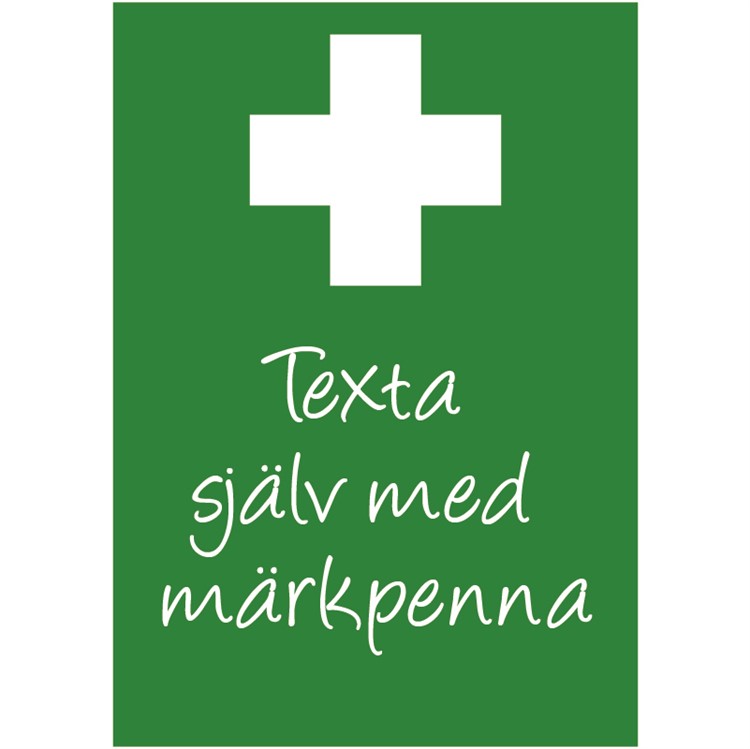 Nödskylt: Egen text