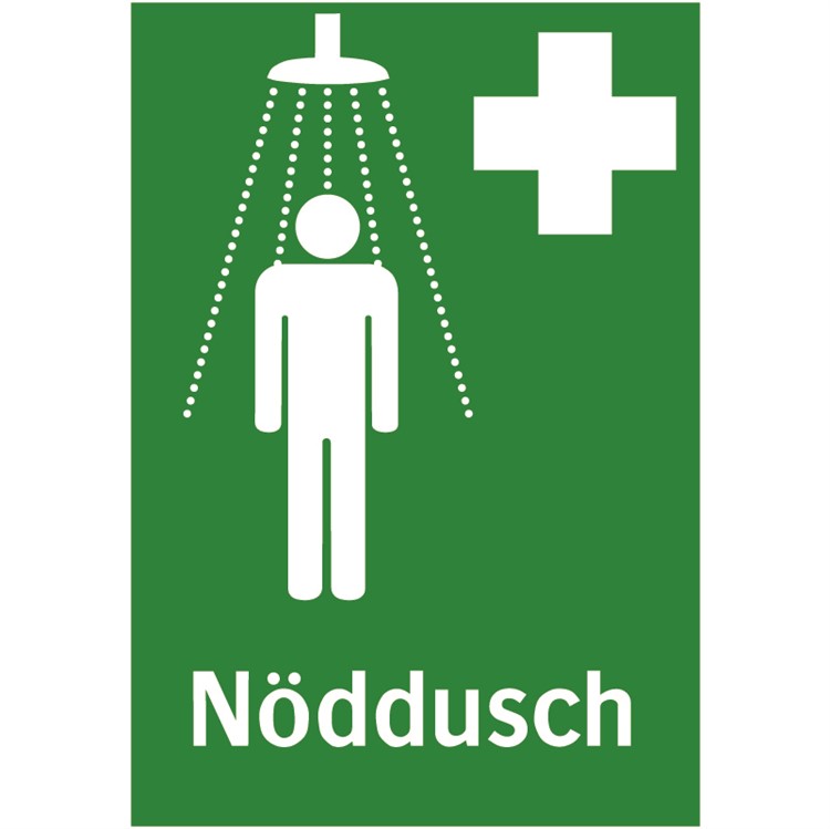 Nödskylt: Nöddusch