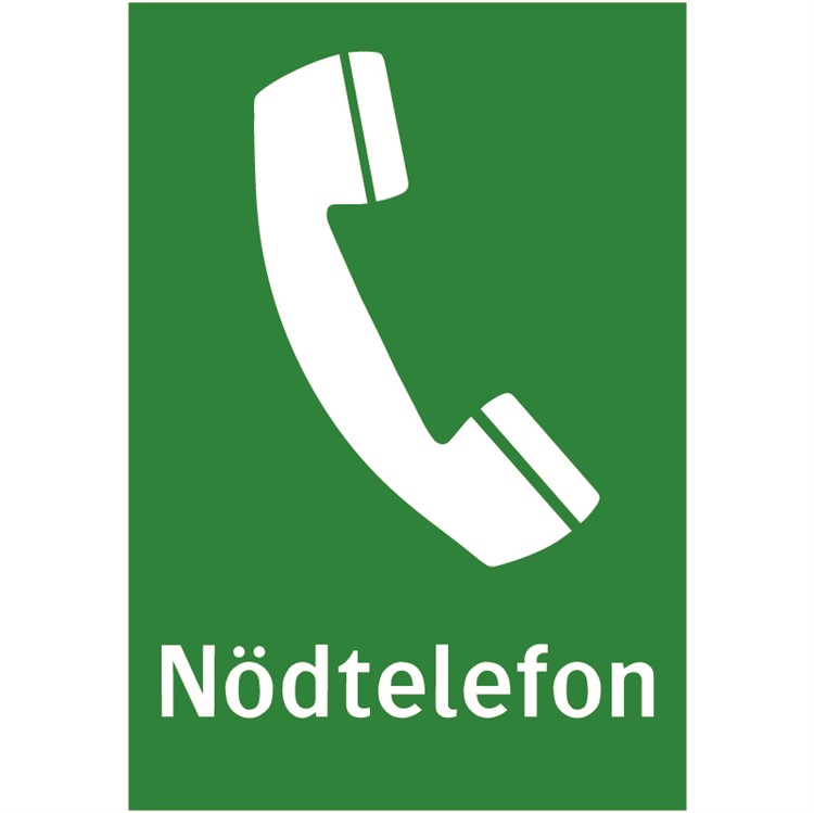 Nödskylt: Nödtelefon