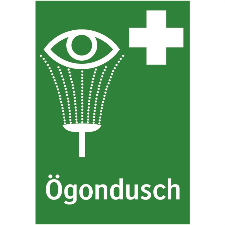 Nödskylt: Ögondusch