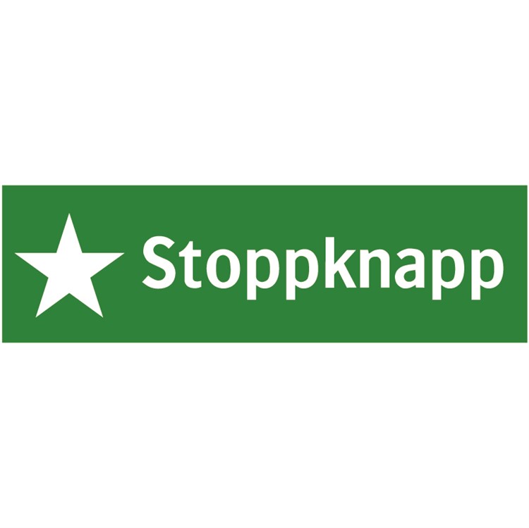 Nödskylt: Stoppknapp