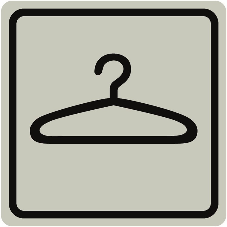 Dörrskylt: Omklädning/garderob