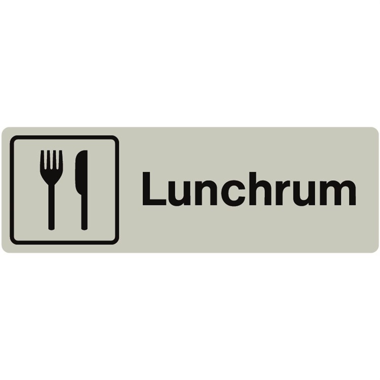 Naturanodiserad skylt: Lunchrum