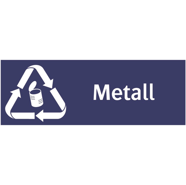 Miljösorteringsskylt: Metall