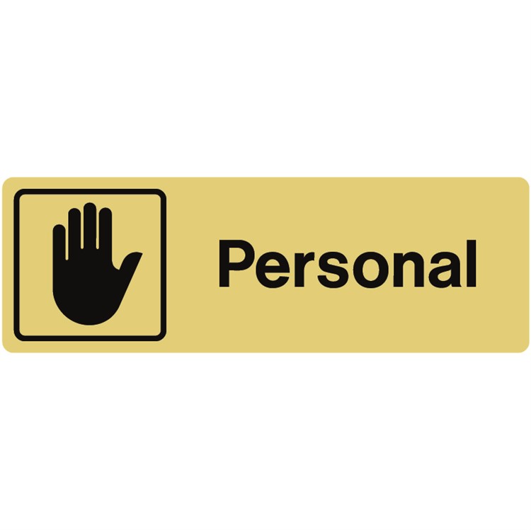Guldanodiserad skylt: Personal