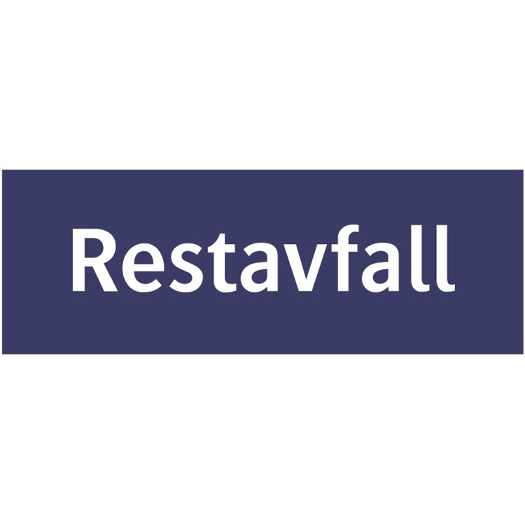 Miljösorteringsskylt: Restavfall