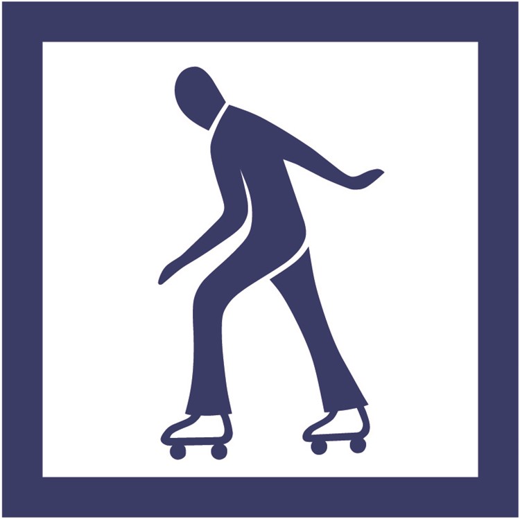 skylt rullskridskoåkning