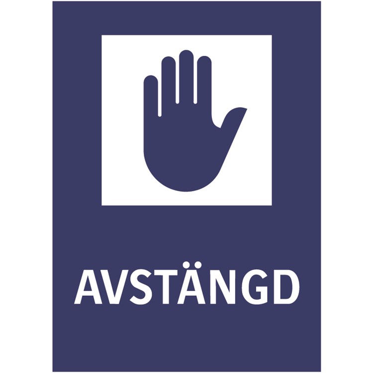 Skylt: Avstängd