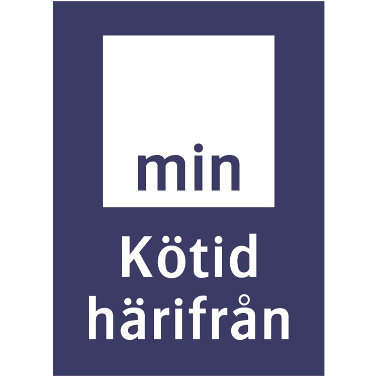 Skylt: Kötid härifrån.