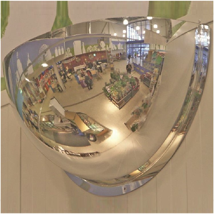 Spegelkupol (halv, 180°) av akryl