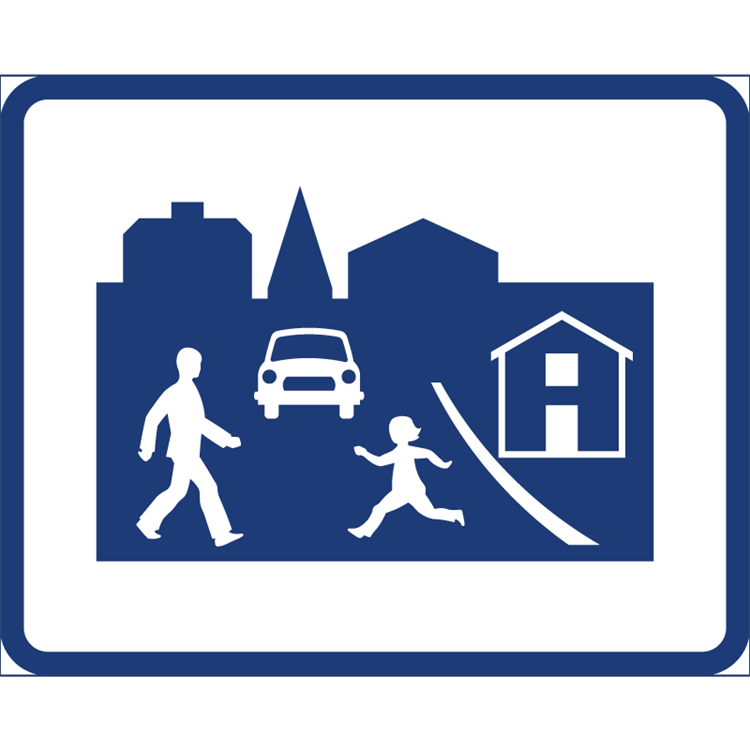 trafikmärke gångfartsområde