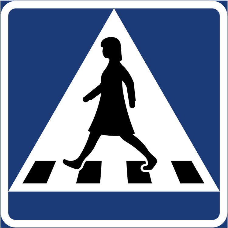 trafikmärke övergångsställe