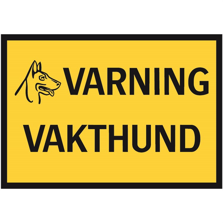 varningsdekal varning vakthund