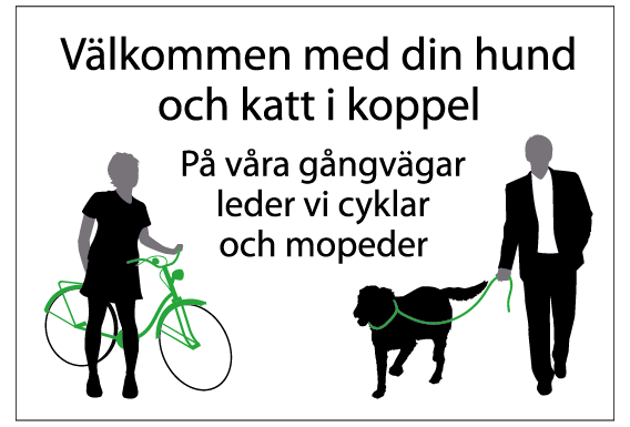 Modern vänlig skylt